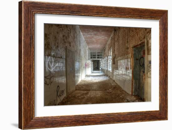 Old Corridor of Health Resorts in Beelitz-Stefan Schierle-Framed Photographic Print