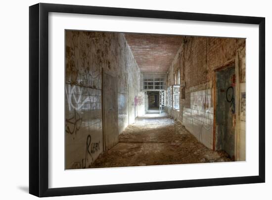 Old Corridor of Health Resorts in Beelitz-Stefan Schierle-Framed Photographic Print