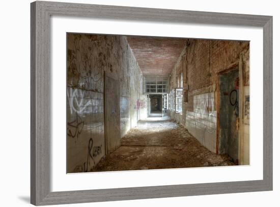 Old Corridor of Health Resorts in Beelitz-Stefan Schierle-Framed Photographic Print