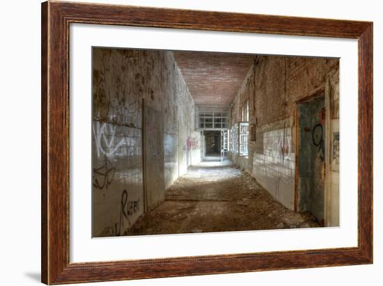 Old Corridor of Health Resorts in Beelitz-Stefan Schierle-Framed Photographic Print