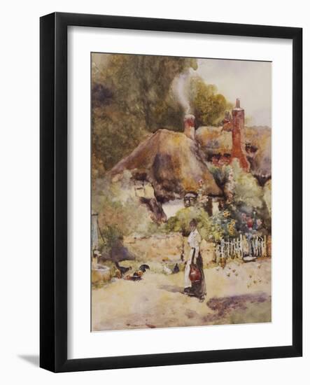Old Cottage at Sutton Courtney, Berkshire-David Woodlock-Framed Giclee Print