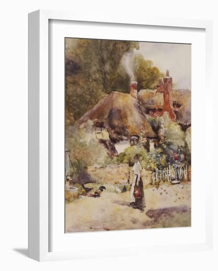 Old Cottage at Sutton Courtney, Berkshire-David Woodlock-Framed Giclee Print