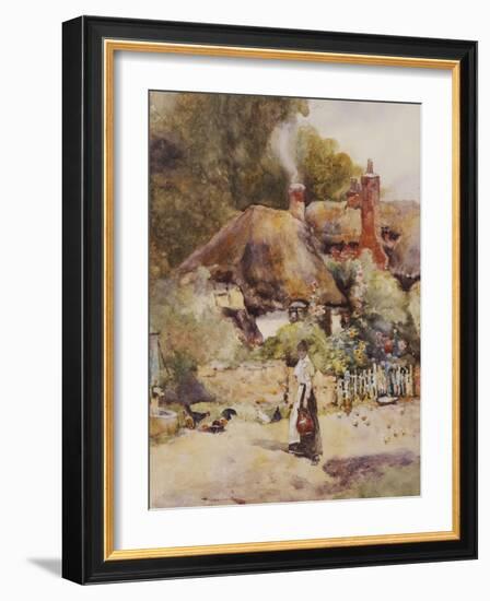 Old Cottage at Sutton Courtney, Berkshire-David Woodlock-Framed Giclee Print