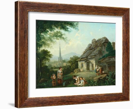 Old Cottage, Masham, 1816-Julius Caesar Ibbetson-Framed Giclee Print