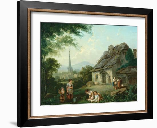 Old Cottage, Masham, 1816-Julius Caesar Ibbetson-Framed Giclee Print