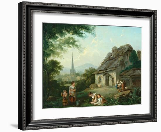 Old Cottage, Masham, 1816-Julius Caesar Ibbetson-Framed Giclee Print