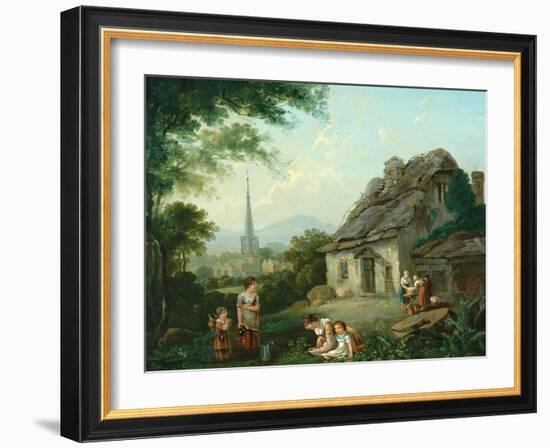 Old Cottage, Masham, 1816-Julius Caesar Ibbetson-Framed Giclee Print