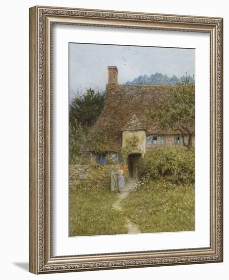 Old Cottage, Witley-Helen Allingham-Framed Giclee Print