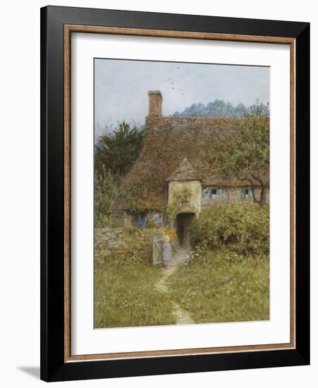 Old Cottage, Witley-Helen Allingham-Framed Giclee Print