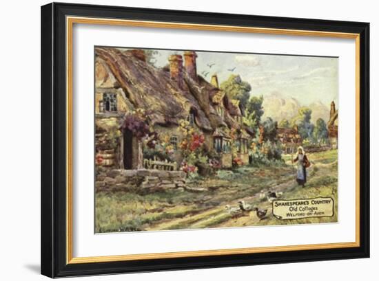 Old Cottages, Welford-On-Avon, Warwickshire-null-Framed Giclee Print