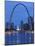 Old Courthouse and Gateway Arch, St. Louis, Missouri, USA-Walter Bibikow-Mounted Photographic Print