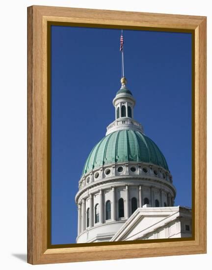 Old Courthouse Dome, Gateway Arch Area, St. Louis, Missouri, USA-Walter Bibikow-Framed Premier Image Canvas