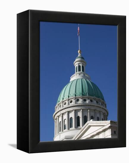 Old Courthouse Dome, Gateway Arch Area, St. Louis, Missouri, USA-Walter Bibikow-Framed Premier Image Canvas