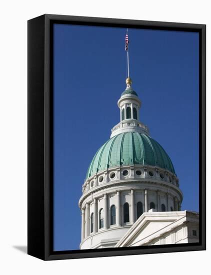 Old Courthouse Dome, Gateway Arch Area, St. Louis, Missouri, USA-Walter Bibikow-Framed Premier Image Canvas