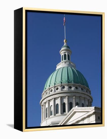 Old Courthouse Dome, Gateway Arch Area, St. Louis, Missouri, USA-Walter Bibikow-Framed Premier Image Canvas