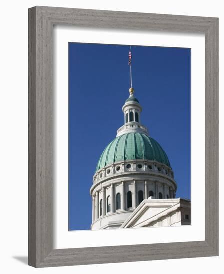 Old Courthouse Dome, Gateway Arch Area, St. Louis, Missouri, USA-Walter Bibikow-Framed Photographic Print
