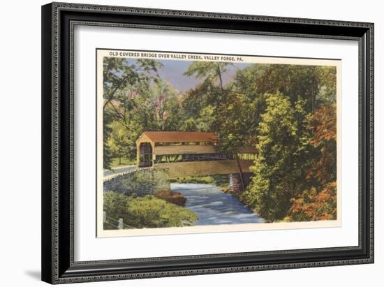 Old Covered Bridge, Valley Ford-null-Framed Art Print