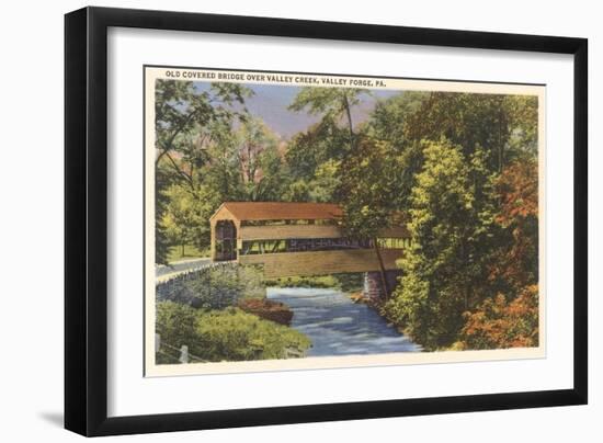 Old Covered Bridge, Valley Ford-null-Framed Premium Giclee Print