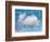 Old Crumpled Background with Clouds-Tanor-Framed Art Print