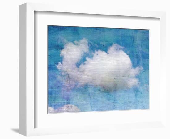 Old Crumpled Background with Clouds-Tanor-Framed Art Print