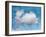 Old Crumpled Background with Clouds-Tanor-Framed Art Print