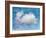 Old Crumpled Background with Clouds-Tanor-Framed Art Print