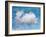 Old Crumpled Background with Clouds-Tanor-Framed Art Print