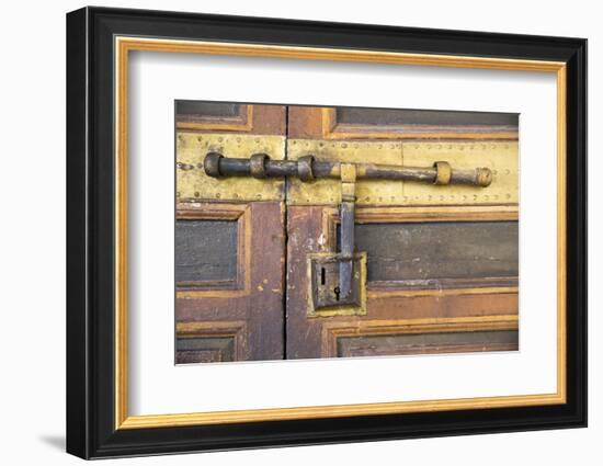 Old Decorative Door in the Musee Marrakech Museum, North Africa-Stephen Studd-Framed Photographic Print