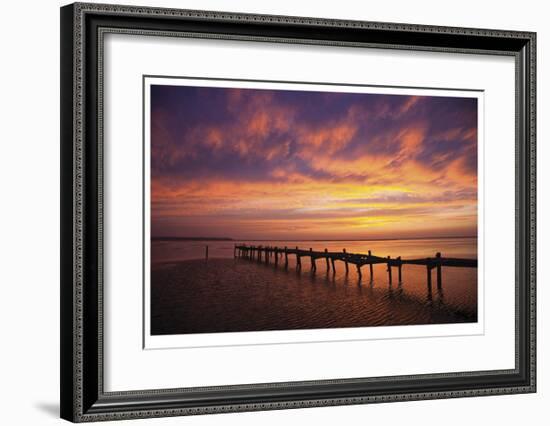 Old Dock Sunset-Matthew Lusk-Framed Giclee Print