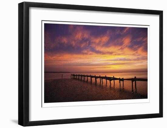 Old Dock Sunset-Matthew Lusk-Framed Giclee Print