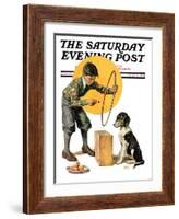 "Old Dog, New Tricks," Saturday Evening Post Cover, July 11, 1931-Frederic Stanley-Framed Giclee Print