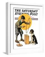 "Old Dog, New Tricks," Saturday Evening Post Cover, July 11, 1931-Frederic Stanley-Framed Giclee Print