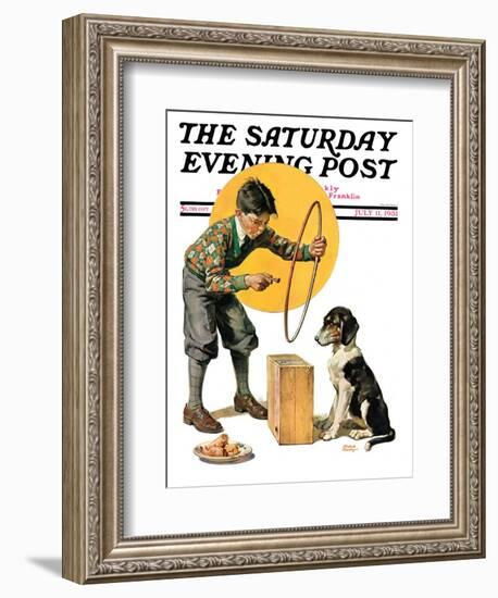 "Old Dog, New Tricks," Saturday Evening Post Cover, July 11, 1931-Frederic Stanley-Framed Giclee Print