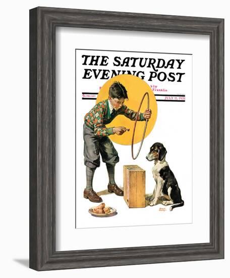 "Old Dog, New Tricks," Saturday Evening Post Cover, July 11, 1931-Frederic Stanley-Framed Giclee Print