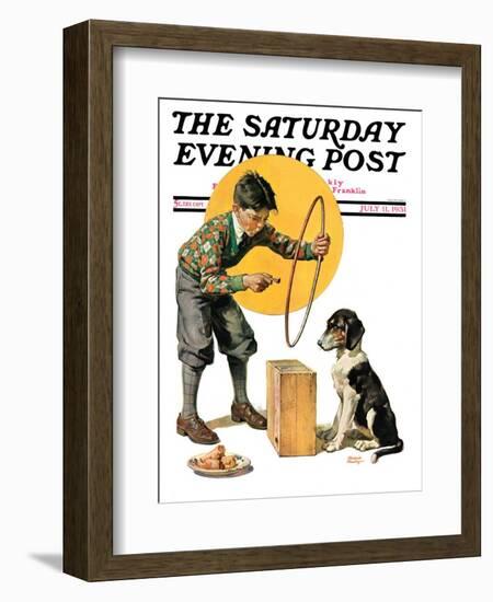 "Old Dog, New Tricks," Saturday Evening Post Cover, July 11, 1931-Frederic Stanley-Framed Giclee Print