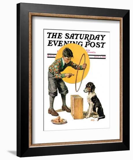 "Old Dog, New Tricks," Saturday Evening Post Cover, July 11, 1931-Frederic Stanley-Framed Giclee Print