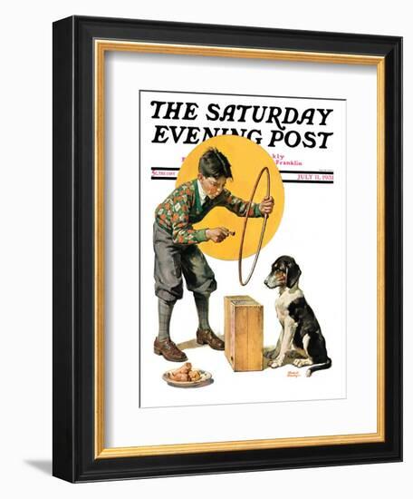 "Old Dog, New Tricks," Saturday Evening Post Cover, July 11, 1931-Frederic Stanley-Framed Giclee Print