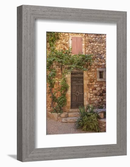 Old Door and House Facade in the Provence-Andrea Haase-Framed Photographic Print