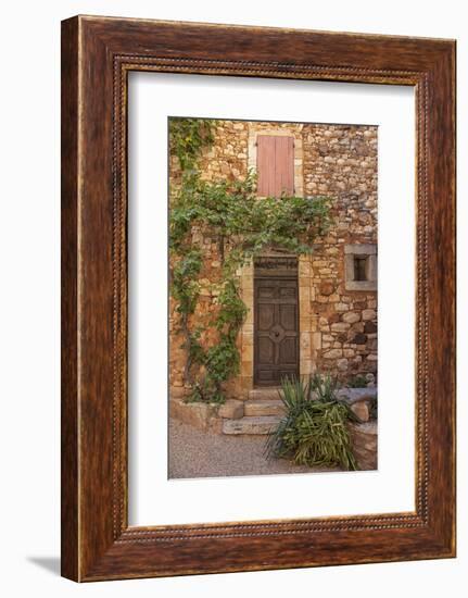 Old Door and House Facade in the Provence-Andrea Haase-Framed Photographic Print