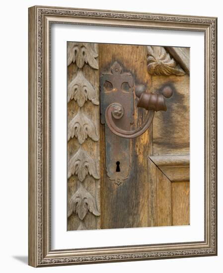 Old Door Handle, Ceske Budejovice, Czech Republic-Russell Young-Framed Photographic Print