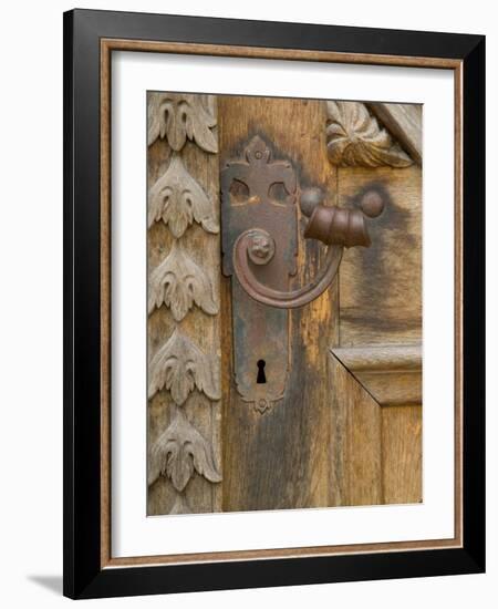 Old Door Handle, Ceske Budejovice, Czech Republic-Russell Young-Framed Photographic Print