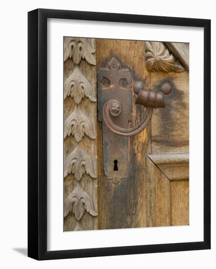 Old Door Handle, Ceske Budejovice, Czech Republic-Russell Young-Framed Photographic Print