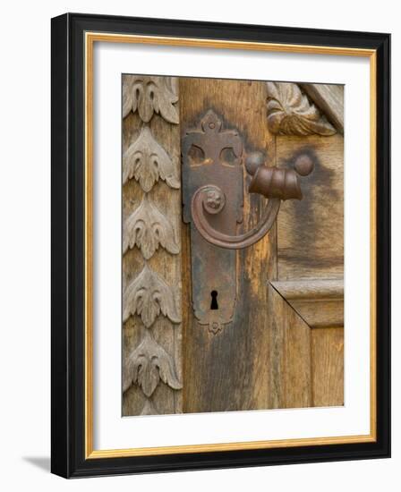 Old Door Handle, Ceske Budejovice, Czech Republic-Russell Young-Framed Photographic Print