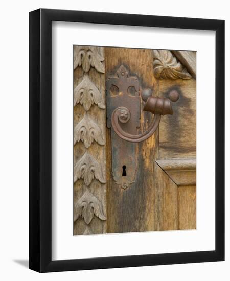 Old Door Handle, Ceske Budejovice, Czech Republic-Russell Young-Framed Premium Photographic Print