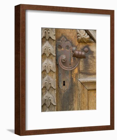 Old Door Handle, Ceske Budejovice, Czech Republic-Russell Young-Framed Photographic Print