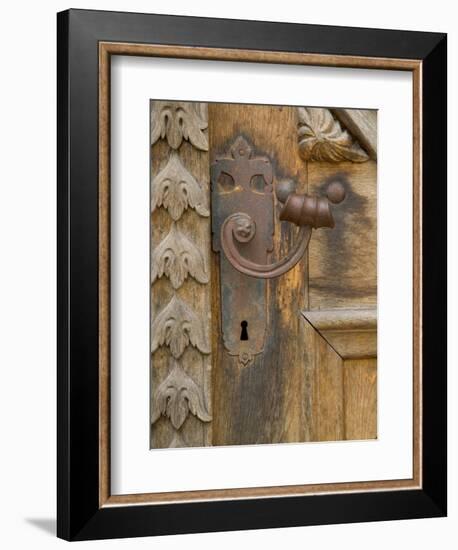 Old Door Handle, Ceske Budejovice, Czech Republic-Russell Young-Framed Photographic Print