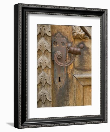 Old Door Handle, Ceske Budejovice, Czech Republic-Russell Young-Framed Photographic Print