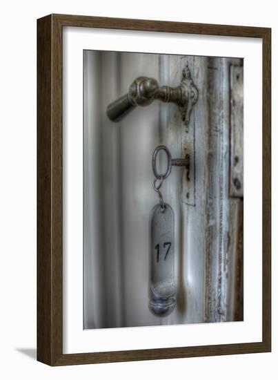 Old Door Handle with Key-Nathan Wright-Framed Photographic Print