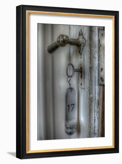 Old Door Handle with Key-Nathan Wright-Framed Photographic Print