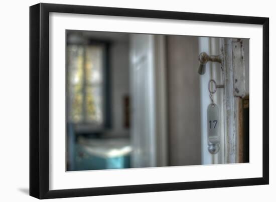 Old Door Handle with Key-Nathan Wright-Framed Photographic Print